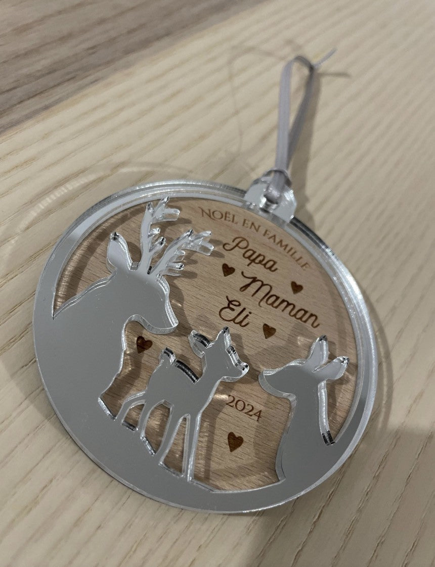Weihnachtsbaumschmuck - personalisiert mit Namen für die ganze Familie