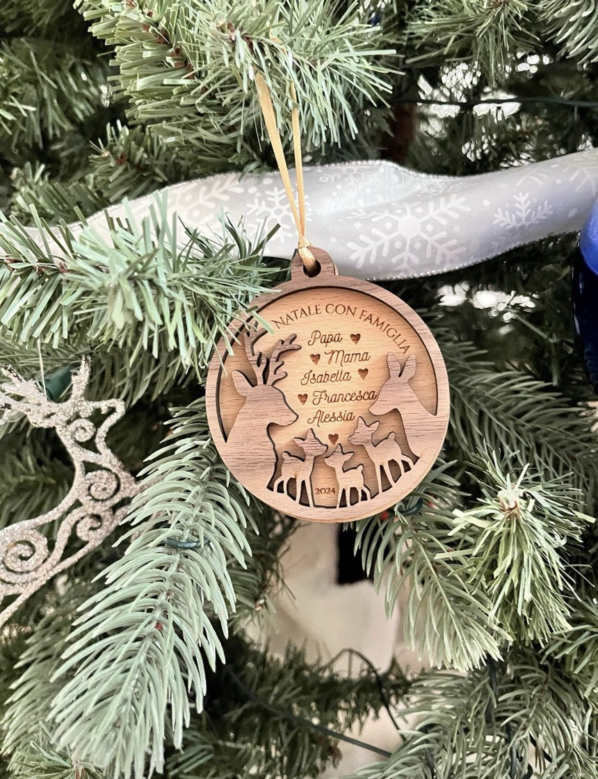 Weihnachtsbaumschmuck - personalisiert mit Namen für die ganze Familie