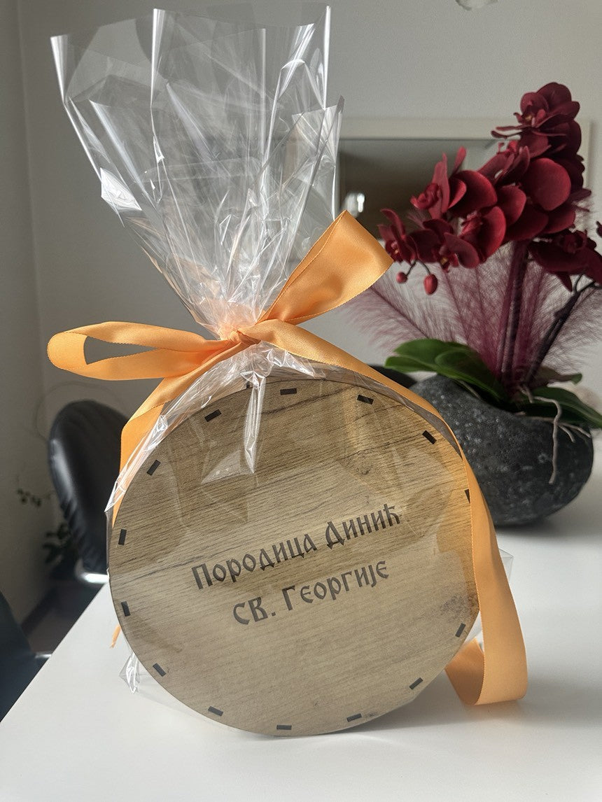 Kuchenhalter personalisiert "Slava mit Familiennamen" / Postolje za kolac