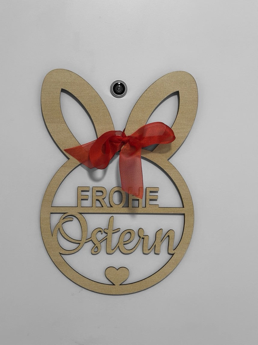 Deko Schild "Frohe Ostern" auf mehrern Sprachen