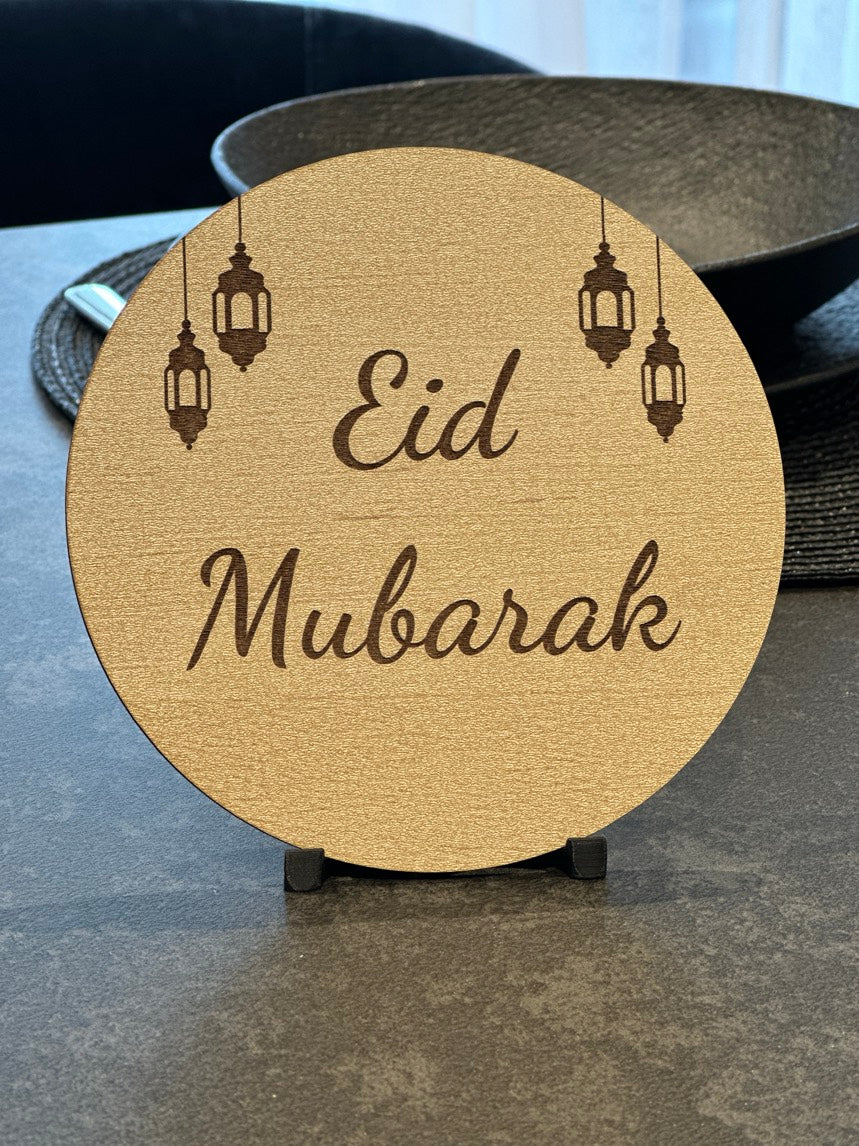 Eid Mubarak Dekorschild klein 14,5 cm